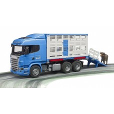 Cattle Transporter Truck - Scania R-Series - with cow  - Bruder 03549